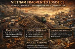 LOGISTICS VIỆT NAM: NẾU KHÔNG TÁI CẤU TRÚC, MỤC TIÊU TĂNG TRƯỞNG SẼ TỰ GIỚI HẠN - LÃNG PHÍ CẤU TRÚC ƯỚC TÍNH 30…50 TỶ ĐÔ / NĂM