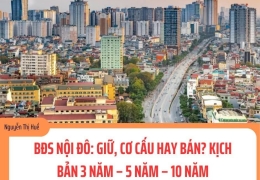 BĐS NỘI ĐÔ: GIỮ, CƠ CẤU HAY BÁN? KỊCH BẢN 3 NĂM – 5 NĂM – 10 NĂM