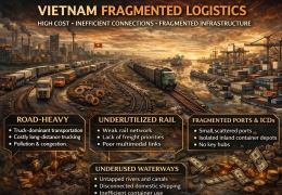 LOGISTICS VIỆT NAM: NẾU KHÔNG TÁI CẤU TRÚC, MỤC TIÊU TĂNG TRƯỞNG SẼ TỰ GIỚI HẠN - LÃNG PHÍ CẤU TRÚC ƯỚC TÍNH 30…50 TỶ ĐÔ / NĂM